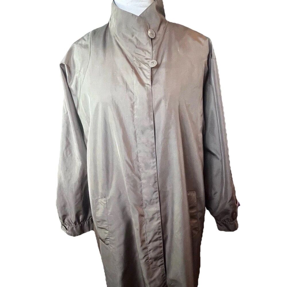 Rainshedder Women’s Trenchcoat With Zip In Quilted Liner Mock Collar Size Large